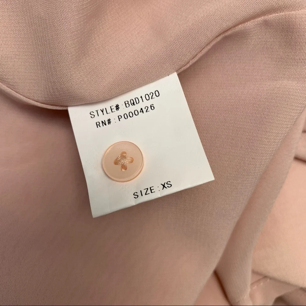 Revolve Dress Womens Extra Small Powder Pink Romantic Feminine Cold Shoulder Y2K - Picture 11 of 12